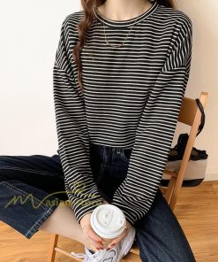 tシャツ・カットソー | Tシャツ レディース トップス 長袖 カットソー ボーダー シンプル ボートネック ストライプ柄 20代30代40代50代 着回し 通勤通学 お出かけ カジュアル 着痩せ