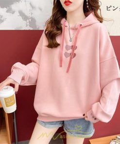 パーカー | トップス レディース 長袖 ジャケット フード付き スウェット プルオーバー トレーナー お出かけ カジュアル ゆったり 大きいサイズ 外出 体型カバー