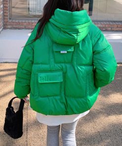 ジャケット・ブルゾン | 中綿フェイクダウンジャケット フード付き