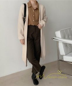 カーディガン | ロングニット2022秋冬 レディース アウター パフスリーブ 羽織り 長袖 ニット 20代40代 ニットカーデ 通学通勤 大人 セーター