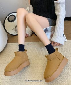 ブーツ | ムートン美脚 脚長 ショート無地 疲れない 靴 保温 レディース 暖かい もこもこ ふわふわ 履きやすい 秋冬 歩きやすい オシャレ 快適 柔らかい