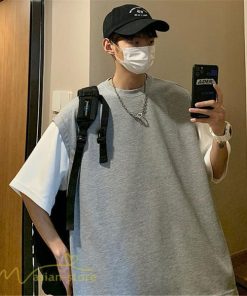 Tシャツ | Tシャツ メンズ 半袖 重ね着風 レイヤード 無地 ゆったり クルーネック カットソー 20代 30代 おしゃれ 無地 大きいサイズ シンプル 40代 カジュアル お出かけ