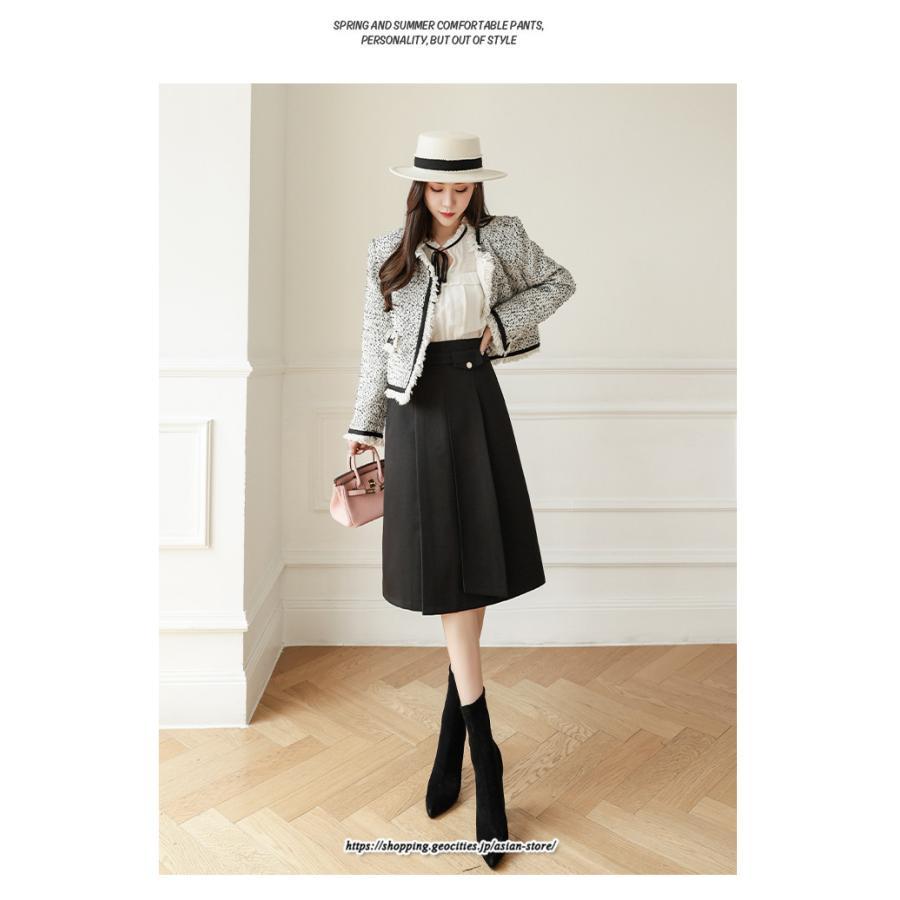 スカート | レディース 秋 冬 秋冬 ミモレ丈 膝丈 ロング 無地 ミディアム丈 ひざ丈 送料無料 Aライン ハイウエスト おしゃれ 通勤 通学 ラシャ 2022年秋冬 暖か