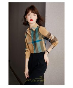 シャツ・ブラウス | ブラウス レディース 長袖 50代 チェック柄 シャツ コットン トップス きれい 40代 30代 20代 カジュアル 通勤 お出かけ 食事会 お出かけ 女子会 デート