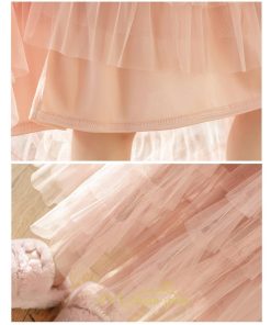 スカート | ロングレディース ティアードチュールプリーツおしゃれ 無地 可愛い カジュアル 韓国風 20代 40代 50代 30代