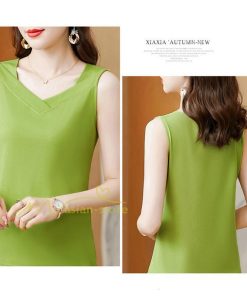 キャミソール タンクトップ | トップス タンクトップ レディース ノースリーブ Vネック Vネックタンク コットン 20代30代40代50代 ママ 母 快適 お出かけ カシュクール インナー カジュアル