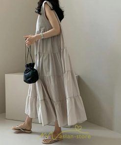 マキシ | 夏ワンピース ロングワンピース シフォンワンピース レディース ワンピ 体型カバー 50代 40代 30代 20代 可愛い 夏 春 大人 ノースリーブ 無地 涼しい