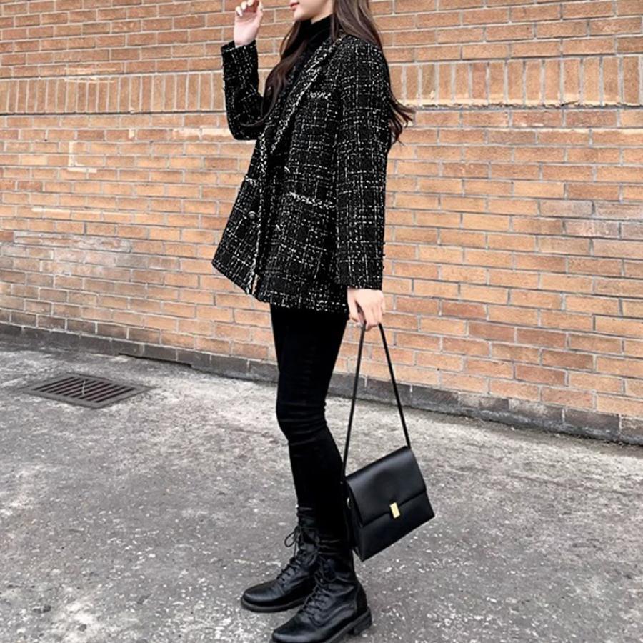ジャケット・ブルゾン | ツイード風ジャケット レディース 秋冬