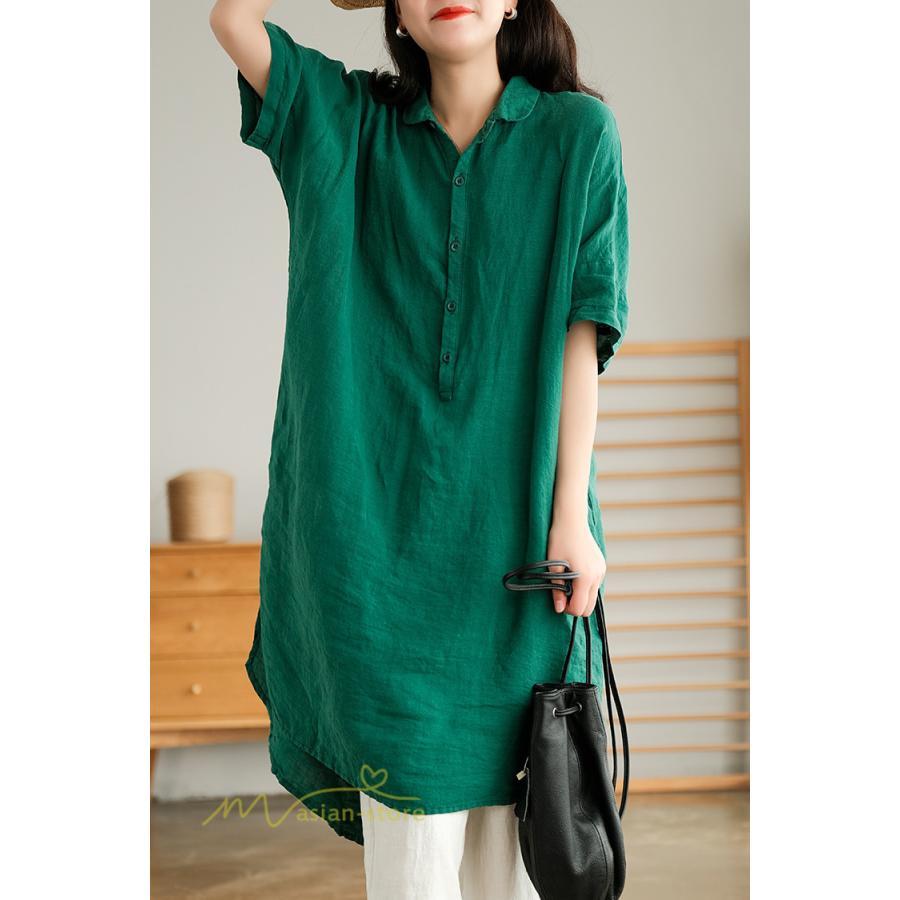 送料無料SALE | ワンピース レディース 夏 カットソー シャツワンピース スカート 麻 綿 大きいサイズ サマー Tシャツ 可愛い 30代 40代 20代 体型カバー ゆったり 送料無料