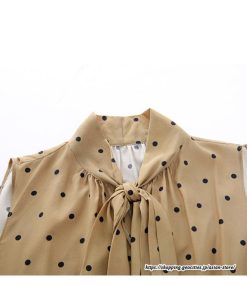 キャミソール タンクトップ | タンクトップ ドット柄 レディース 秋 秋服 レイヤード インナー ノースリーブ 重ね着 とろっと滑らかな肌触りの落ち感素材 しわにくい リボン ベーシック