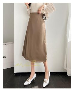 スカート | プリーツロング 春 夏 秋 マキシ ハイウエスト 着回し 20代30代40代 通勤通学 お出かけ エレガント カジュアル フェミニン 着痩せ オフィス