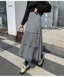 スカート | プリーツレディース ロング丈 マキシ 黒 グレー ベージュ ニット Aライン 秋冬コーデ 秋冬物 お出かけ デート 新着 普段着 旅行 女子会 新作 お呼ばれ