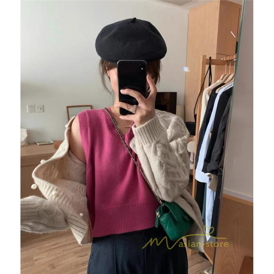 カーディガン | ニットショート丈 アウター レディース 羽織り 無地 長袖 ライトアウター セーター 秋冬 ニット 可愛い 20代30代 通学通勤