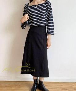 ｔシャツ・カットソー | 長袖 Tシャツ カットソー レディース シャツ 袖 ストライプ 韓国ファッション トップス 通勤通学 カジュアル 着回し 上品 夏物 ゆったり お出かけ 20代30代40代