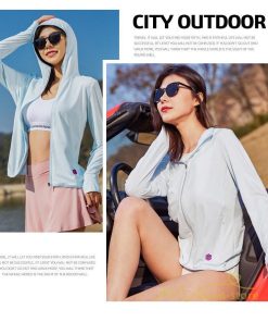 パーカー | 接触冷感UVカット UVUVカット ラッシュガード 2021 プレゼント 紫外線対策 レディース メンズ 指穴 吸水速乾 夏 フード付き 涼感 冷房対策