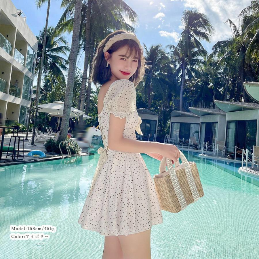 ビキニ | 水着 オールインワン 夏 パフスリーブ