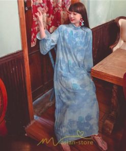 マキシ | ワンピース 大人ワンピース ロングワンピース マキシワンピース レディース 長袖 ゆったり 上品 体型カバー エレガント 結婚式 二次会 ドレス フランス風