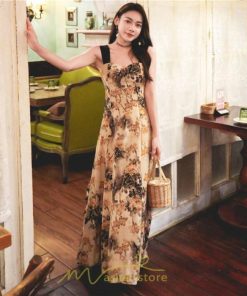 ミニ丈 | ロングワンピース ワンピース ロングワンピ レディース マキシ丈 ワンピ ノースリーブ Aライン 着痩せ 花柄 セクシー おしゃれ きれいめ 40代 30代 50代 夏