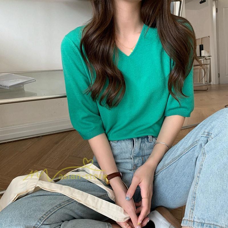 tシャツ・カットソー | Tシャツ レディース 半袖 トップス カジュアル Tシャツ 大きい ゆるTシャツ ゆるカットソー Vネック 20代30代40代50代 上品 上品 お出かけ 通勤通学 着回し