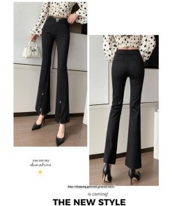 チノ・テーパード・ジョガー・スキニーパン | パンツ 秋 冬 レディース フレアパンツ ボトムス スリット スキニーパンツ 秋 冬 黒 無地 50代 40代 30代 大きいサイズ おしゃれ キレイめ 20代 送料無料 暖か