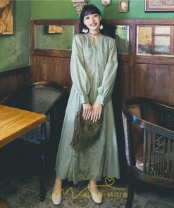 マキシ | ワンピース 春夏秋 着痩せる効果抜群 ロングワンピース マキシワンピース シフォン ビーチ 旅行 リゾート 刺繍 体型カバー レース 上品 レディース