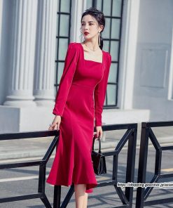 タイト | セクシーワンピース 二次会ワンピース 上品 高級感 ワンピース 長袖 タイトワンピース スリム 美ライン オフィス お呼ばれワンピース 結婚式 通勤 フォーマル