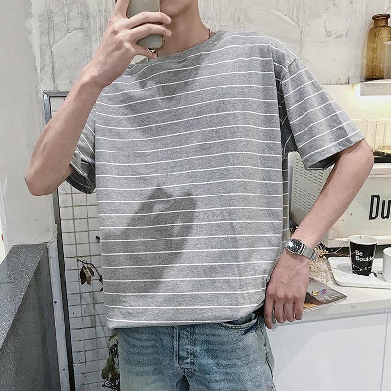 Tシャツ | カットソー メンズ 半袖 ボーダー メンズトップス 新作 夏服 サマークルーネック カジュアル 大きいサイズ 20代 40代 シンプル 30代