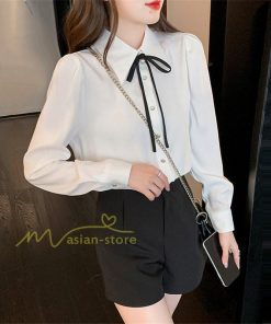 シャツ・ブラウス | ブラウス レディース きれいめ 40代 春夏秋新作 オシャレブラウス リボンネック 長袖トップス 大人 通勤OL 韓国ファッション ゆったり 50代 通学 シャツ30代