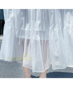 スカート | レディース チュール春夏 コーデ ウエストゴム ロングフレア着痩せ 通勤 カジュアル ドッキング プリーツ通学