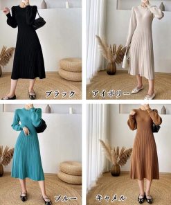 ワンピース | リブニット レディース 秋冬