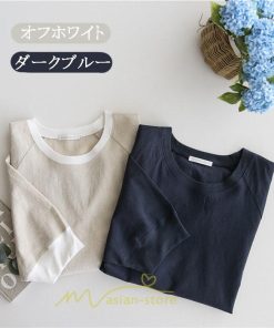 シャツ・ブラウス | ブラウス トップス ｔシャツ 半袖 体型カバー レディース シャツ 20代 30代 40代 ママ 50代 60代 大人 無地 ファッション 夏服 新作 2022 綿麻 ゆったり 丸首