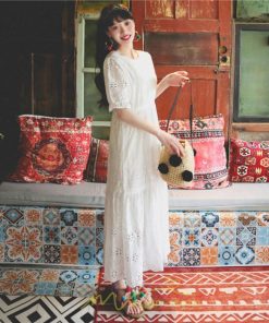 マキシ | ワンピース 夏 レース 半袖 ロングワンピ ワンピ ロング丈ワンピース ロングワンピース 無地 可愛い ナチュラル きれいめ 外出 大人 お出かけ かわいい 着痩せ