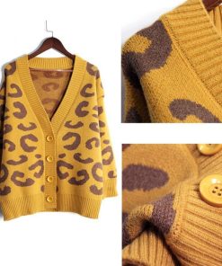 カーディガン | 長袖 レオパード柄 ゆったり ニットレディース カジュアル 羽織り おしゃれ ニットトップス ヒョウ柄 きれいめ