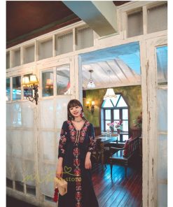 マキシ | ワンピース レディース 40代 春秋 キレイめ マキシ丈ワンピース 綿麻 リネンワンピ Vネック 刺繍 リボン付き アウター カジュアル 着痩せ ルームウェア デート