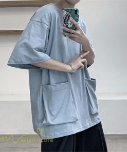 Tシャツ | メンズ 無地 カットソー 半袖 クルーネック カジュアル ポケット 半袖大きいサイズ 着回し 夏新作 サマー ルームウェア ゆったり トップス