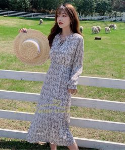 マキシ | ワンピース レディース 大人 ワンピ 花柄 夏秋 Vネック カジュアルワンピ 着やせ きれいめ ミモレ丈 カジュアル エレガント お出かけ 20代30代40代 通勤通学