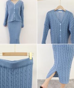 セットアップ | ケーブルニットセットアップレディース秋冬