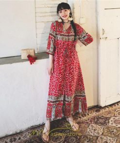 マキシ | レディース ワンピース 夏 秋 長袖ワンピ きれいめ 大人ワンピース Aライン ロングワンピース おしゃれ 大人 お呼ばれ 可愛い コットン レトロ 通勤