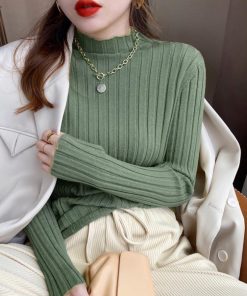 ニット・セーター | リブニットトップス プチハイネック