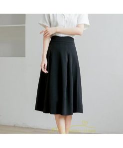 スカート | 膝丈 フレアレディース 春 夏 春夏 黒 シンプル ひざ丈 無地 ミモレ丈 秋 お出かけ リクルート 面接 通勤 就活 高級感 OL 上品　 オフィス