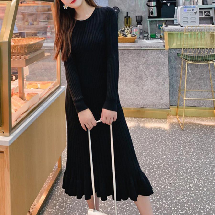 ワンピース | ニットマーメイドフリルワンピ