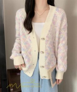 カーディガン | 2022秋冬ニットアウター レディース ニットニット セーター 長袖 羽織り フロントボタン 可愛い トップス 通学通勤 20代40代