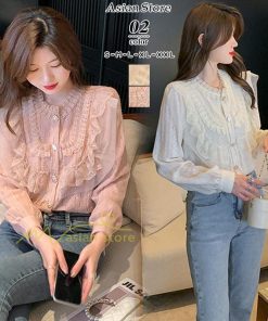 シャツ・ブラウス | ブラウス レディース きれいめ 春秋 40代 30代 長袖 カジュアルブラウス 可愛い おしゃれ 韓国風 通勤 着回し お出かけ エレガント 着痩せ 上品 レースシャツ