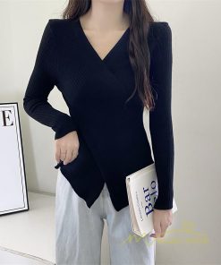 ｔシャツ・カットソー | リブカットソー レディース 秋 秋服 トップス 長袖 ロングスリーブ リブ カットソー 綿混 秋コーデ インナー タイト 伸縮性 ショート丈 スリム ニットソー