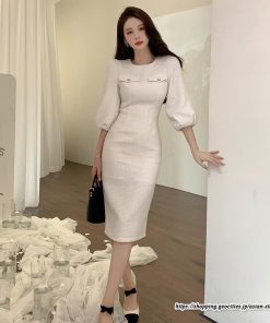 タイト | ワンピースタイトワンピース五分袖 上品 セクシー高級感 ワンピース タイトワンピース ヒップアップ スリム 美ライン エレガント お呼ばれ シルエット