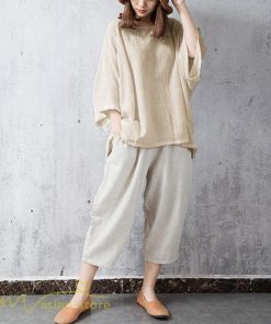 ｔシャツ・カットソー | ｔシャツ レディース カットソー ゆったり 7分袖 リネン混 40代 50代 カジュアル トップス 大きいサイズ 20代 春夏秋 可愛い 体型カバー 無地 30代 シンプル