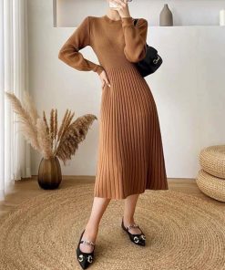 ワンピース | リブニット レディース 秋冬