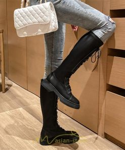 ロングブーツ | レディース ブーツ レディース 靴 シューズ 合皮レザー 歩きやすい 美脚 カジュアル 通勤 2022 ノーインソール インソール 通学 おしゃれ