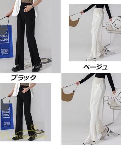 パンツ レギンス | マタニティパンツ ワイドパンツ 無地 妊婦服 おしゃれ ゆったり マタニティウェア パンツ 着痩せ 無地 サマーパンツ お出かけ 日常 ウエスト調整 裾口スリット