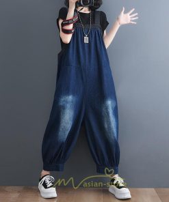 オーバーオール サロペット | オールインワン レディース ロング丈 サロペット スウェット ルームウェア パンツ デニム リラックス 大きいサイズ 旅行 ゆったり 韓国ファッション